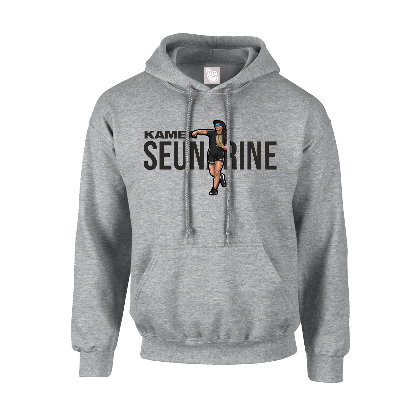 Hoodie — Player Name in Grey