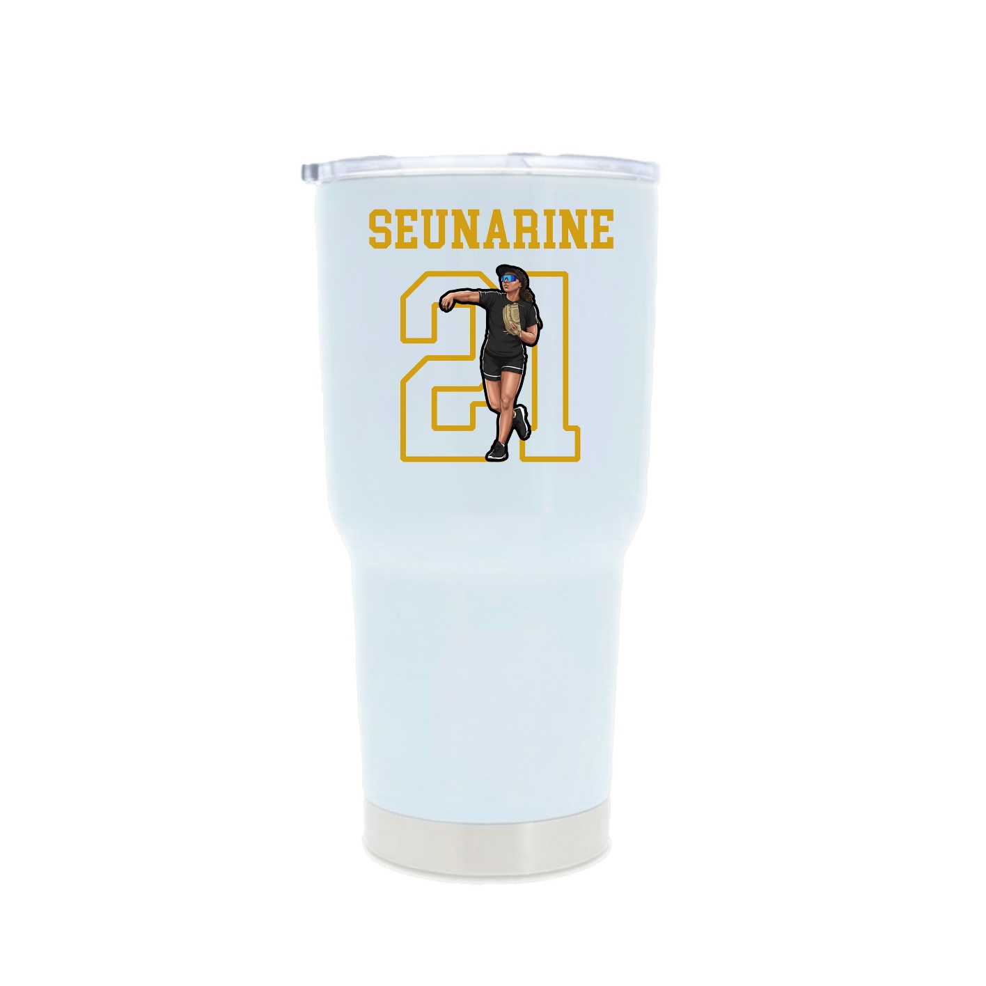 30oz Stainless Steel Tumbler — Shirsey in White