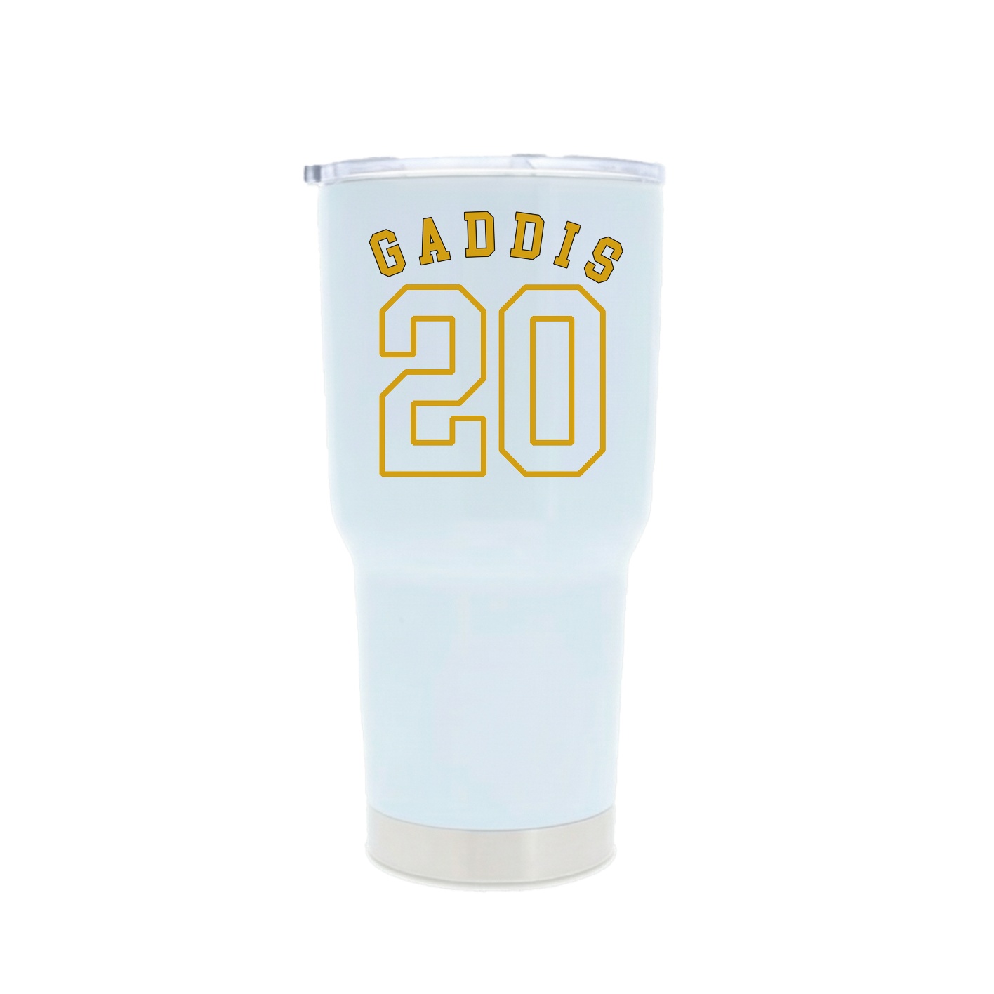 30oz Stainless Steel Tumbler — Shirsey Arch in White