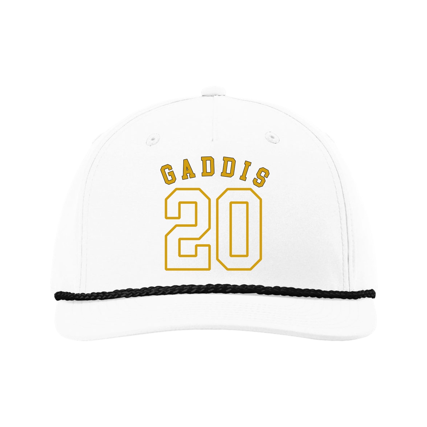 Five-Panel Classic Rope Cap — Shirsey Arch in White