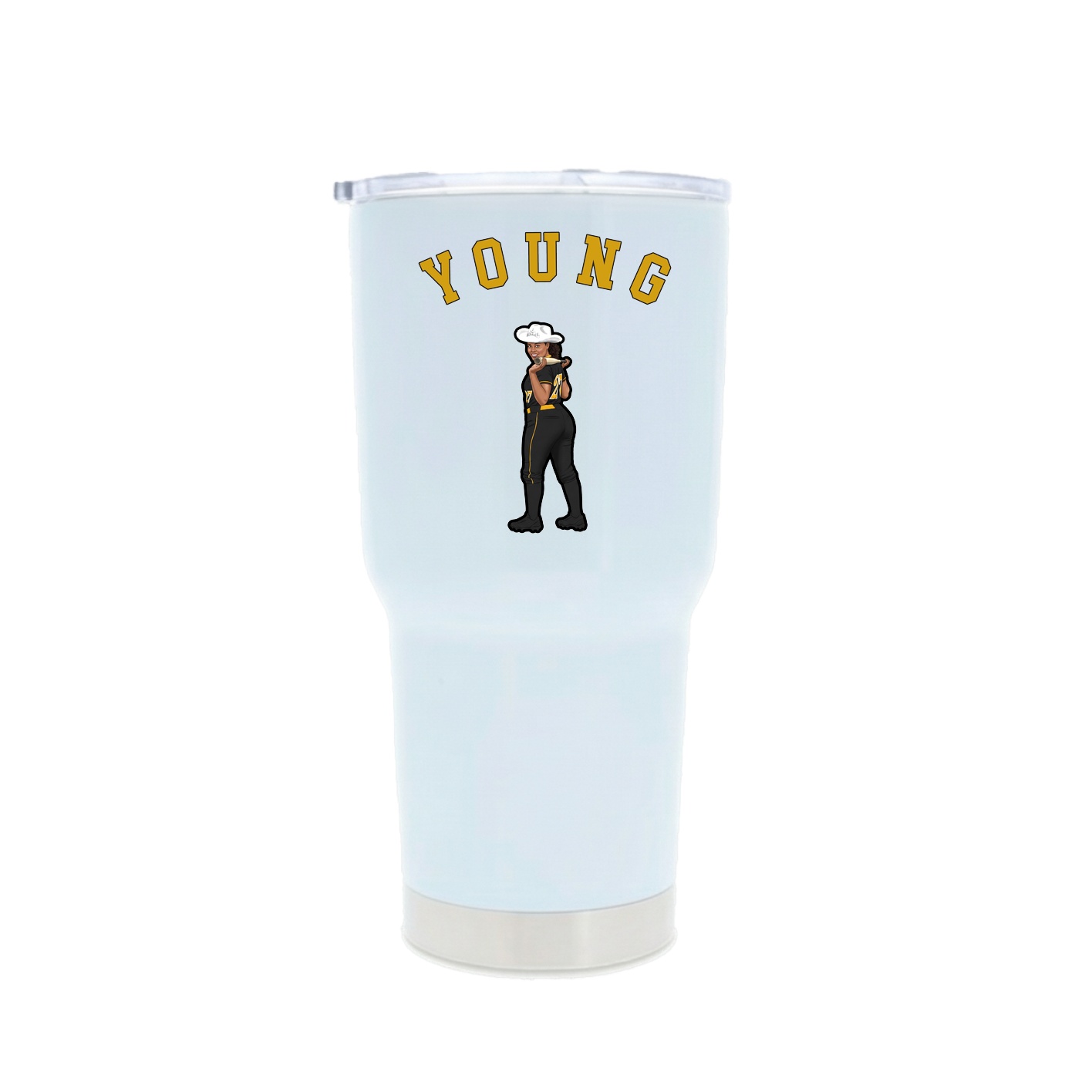 30oz Stainless Steel Tumbler — Shirsey Arch in White