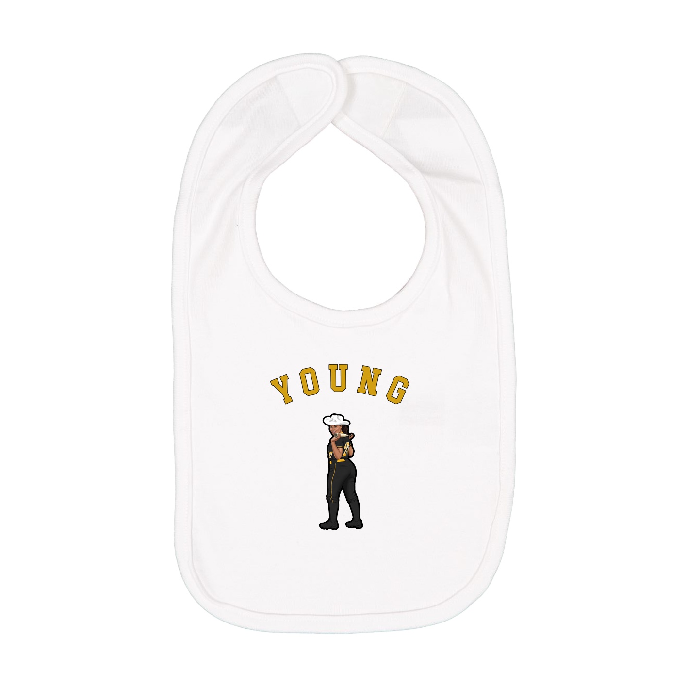 Infant Bib — Shirsey Arch in White