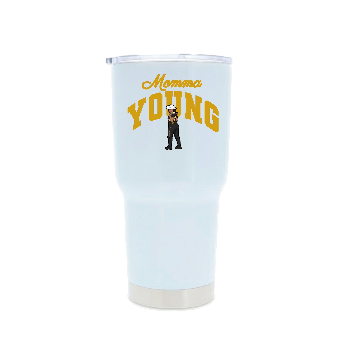 30oz Stainless Steel Tumbler — Mothers Day Arch in White