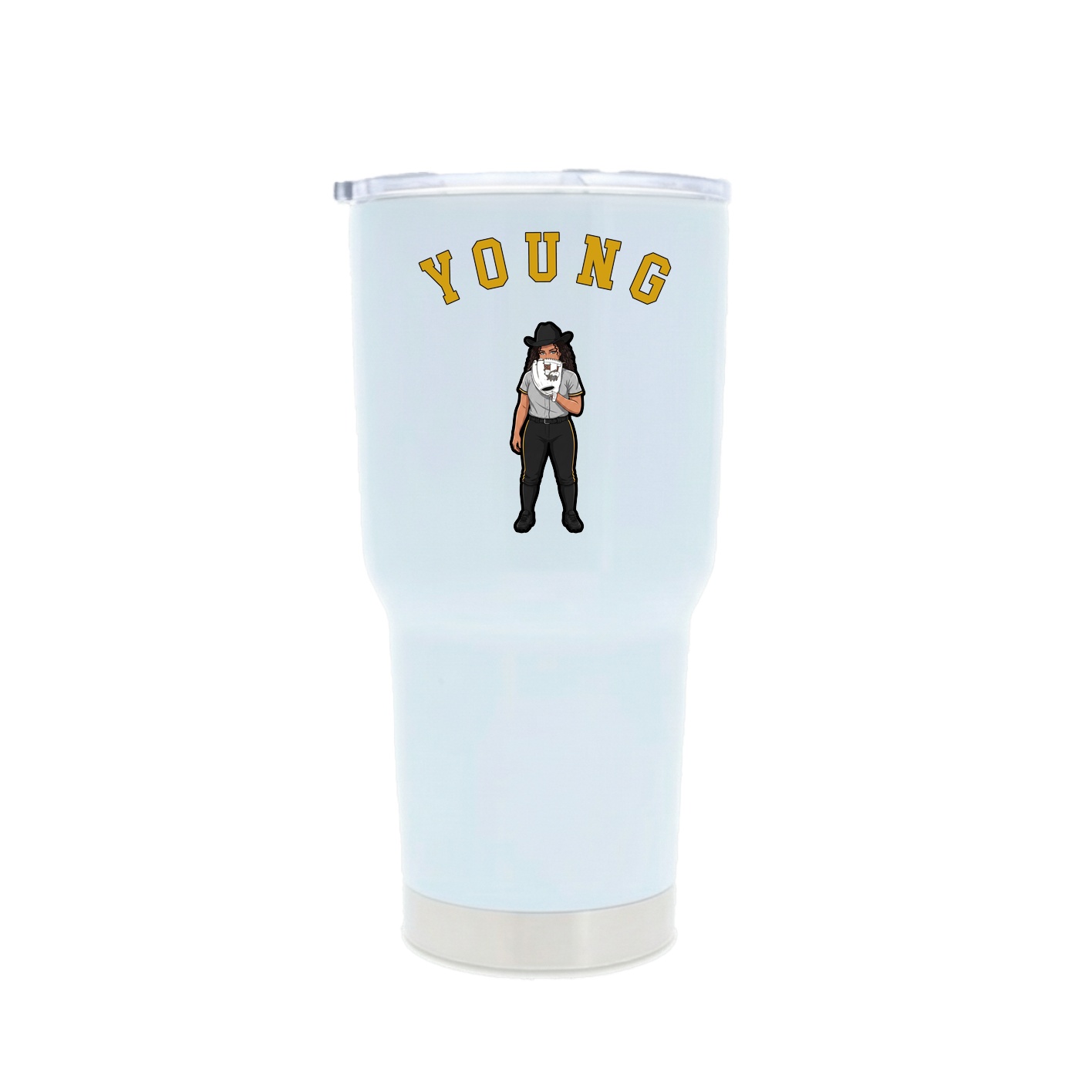 30oz Stainless Steel Tumbler — Shirsey Arch in White