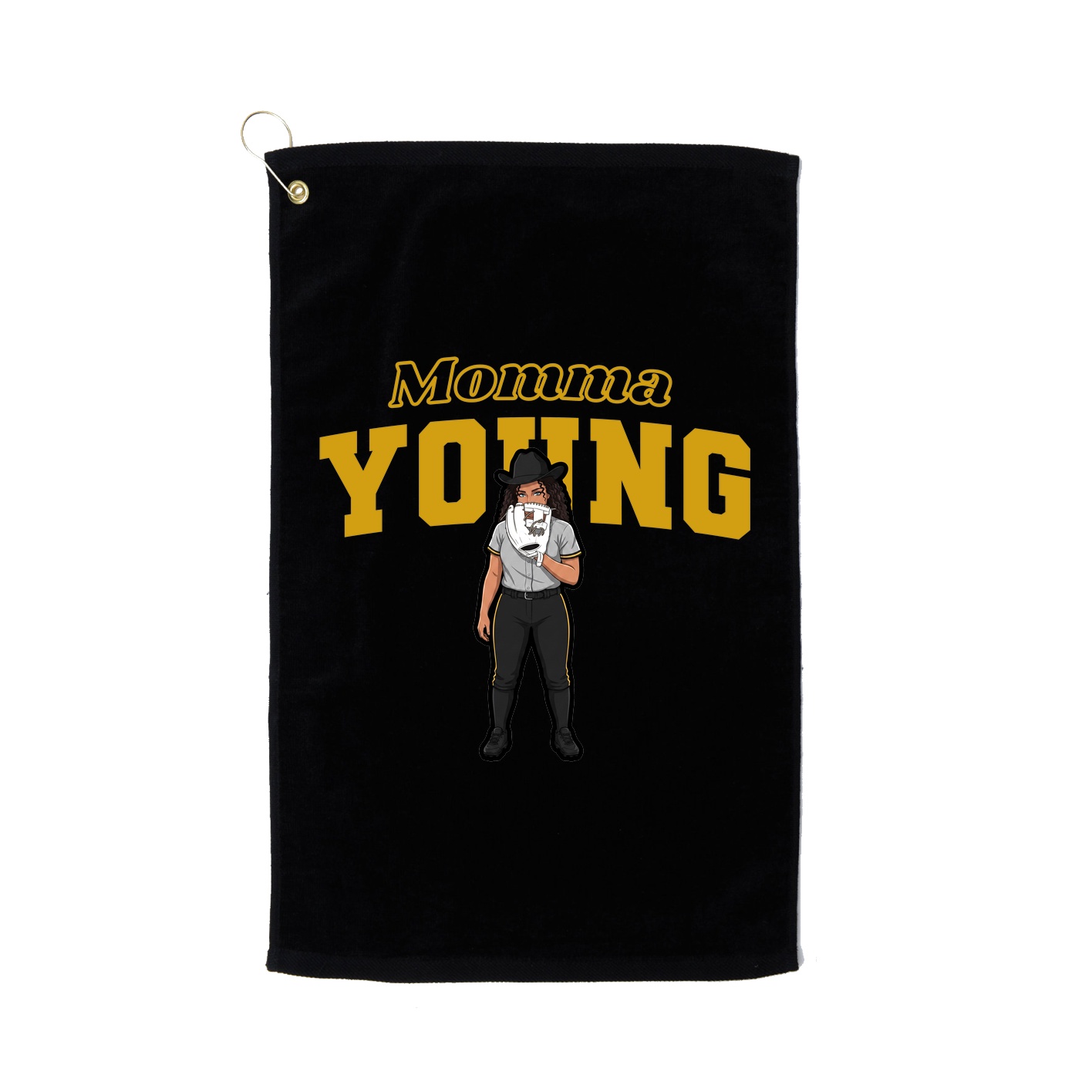 Golf Towel — Mothers Day Block in Black