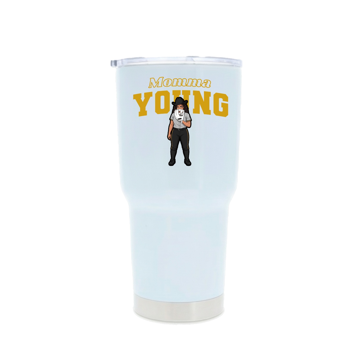 30oz Stainless Steel Tumbler — Mothers Day Block in White