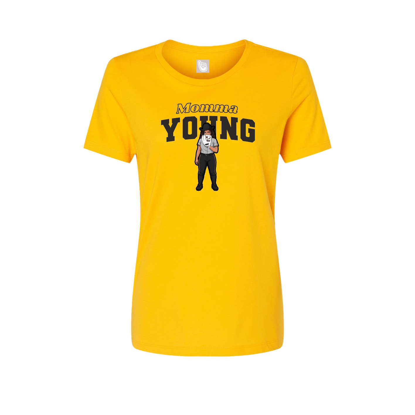 Womens Tee — Mothers Day Block in Gold