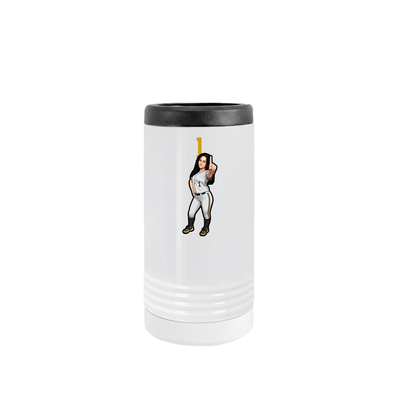 Slim Beverage Holder — Number Top in White
