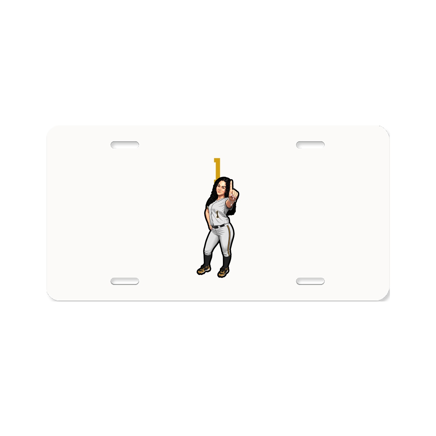 License Plate — Number Top in Classic
