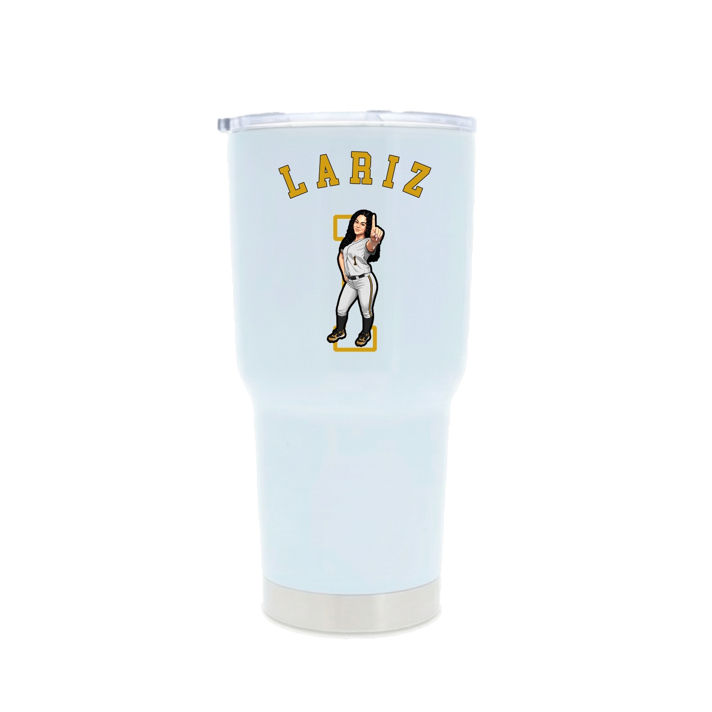 30oz Stainless Steel Tumbler — Shirsey Arch in White