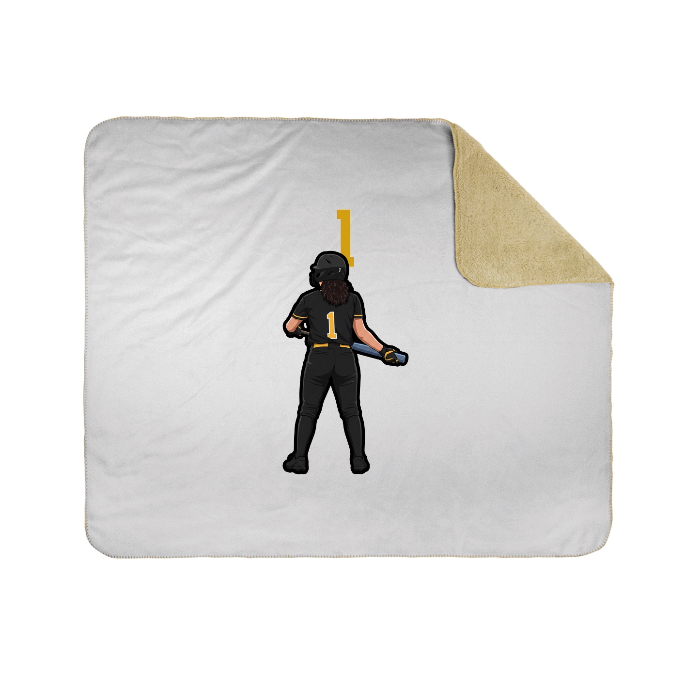 Throw Blanket — Number Top in White