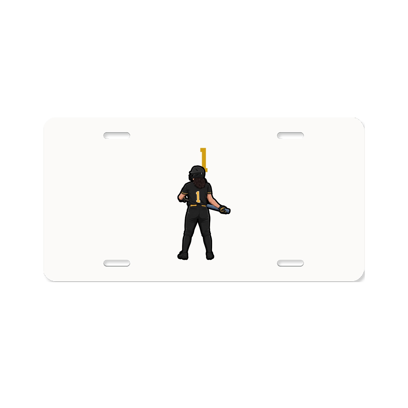License Plate — Number Top in Classic