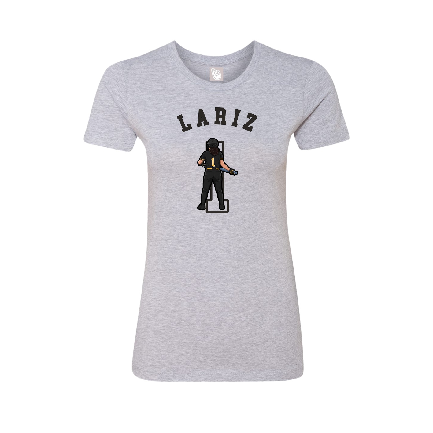 Fitted Women's Tee — Shirsey Arch in Grey