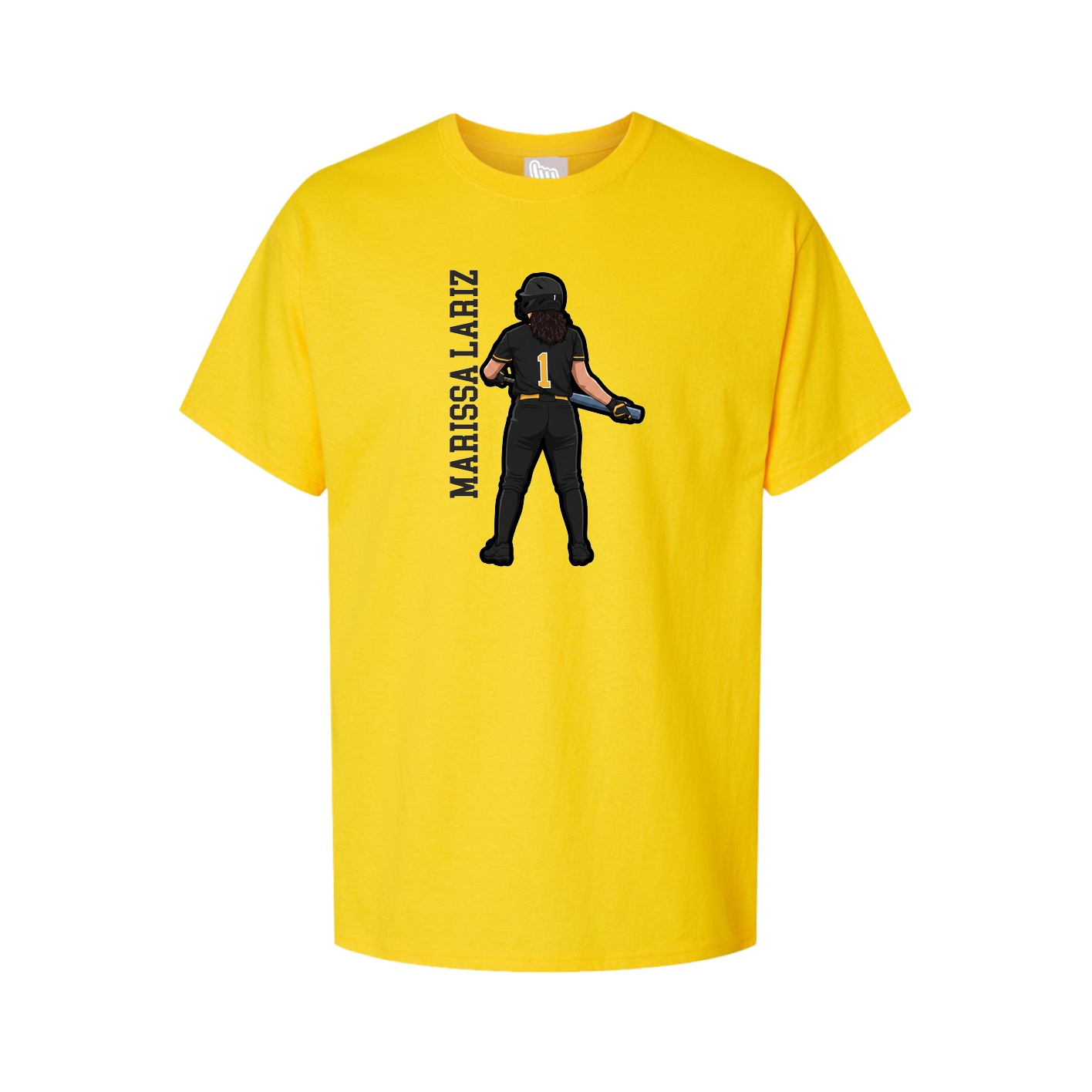 Youth Tee — Name Vertical in Gold