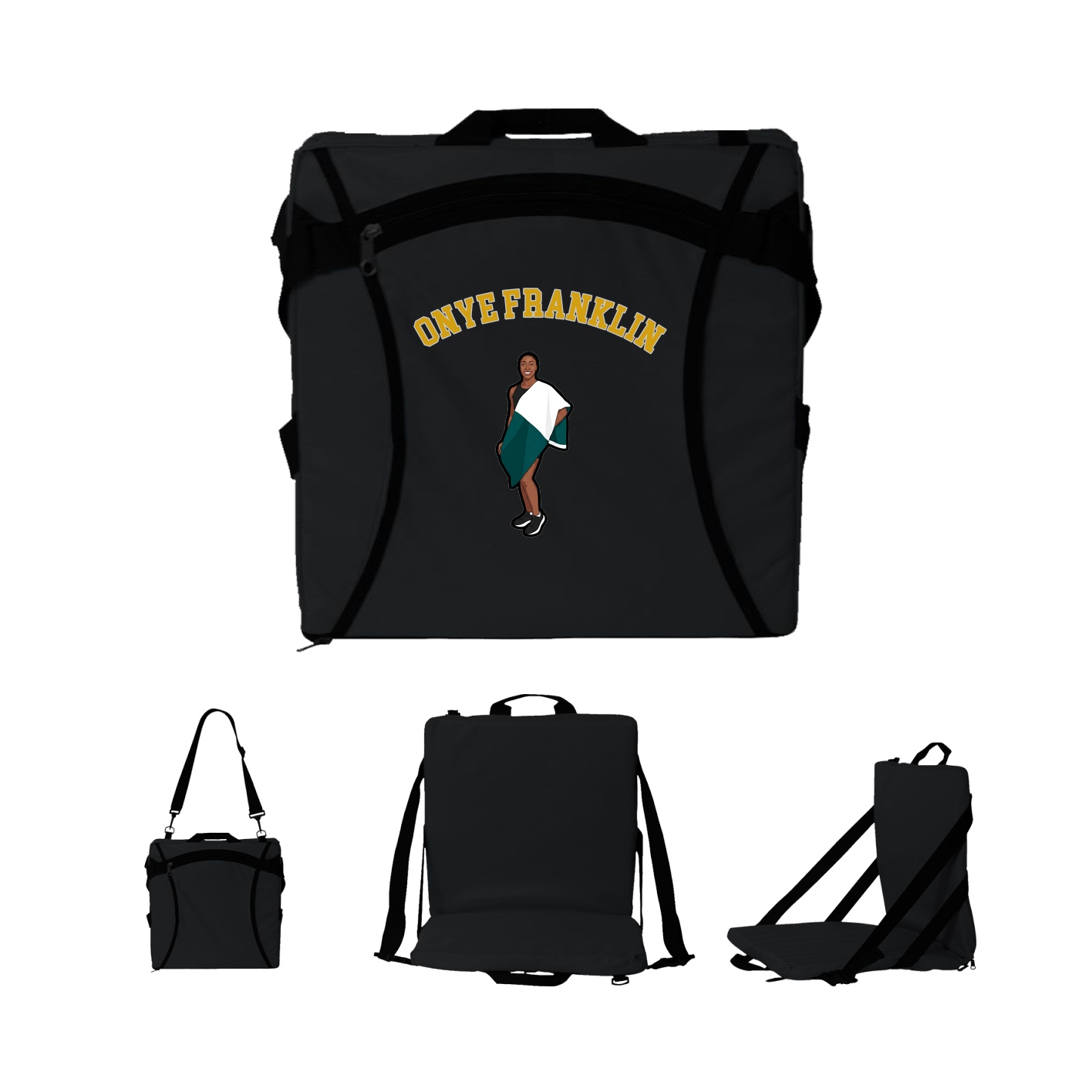 Folding Stadium Seat — Shirsey Arch in Black