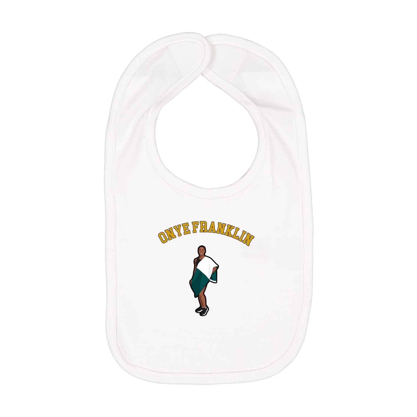 Infant Bib — Shirsey Arch in White