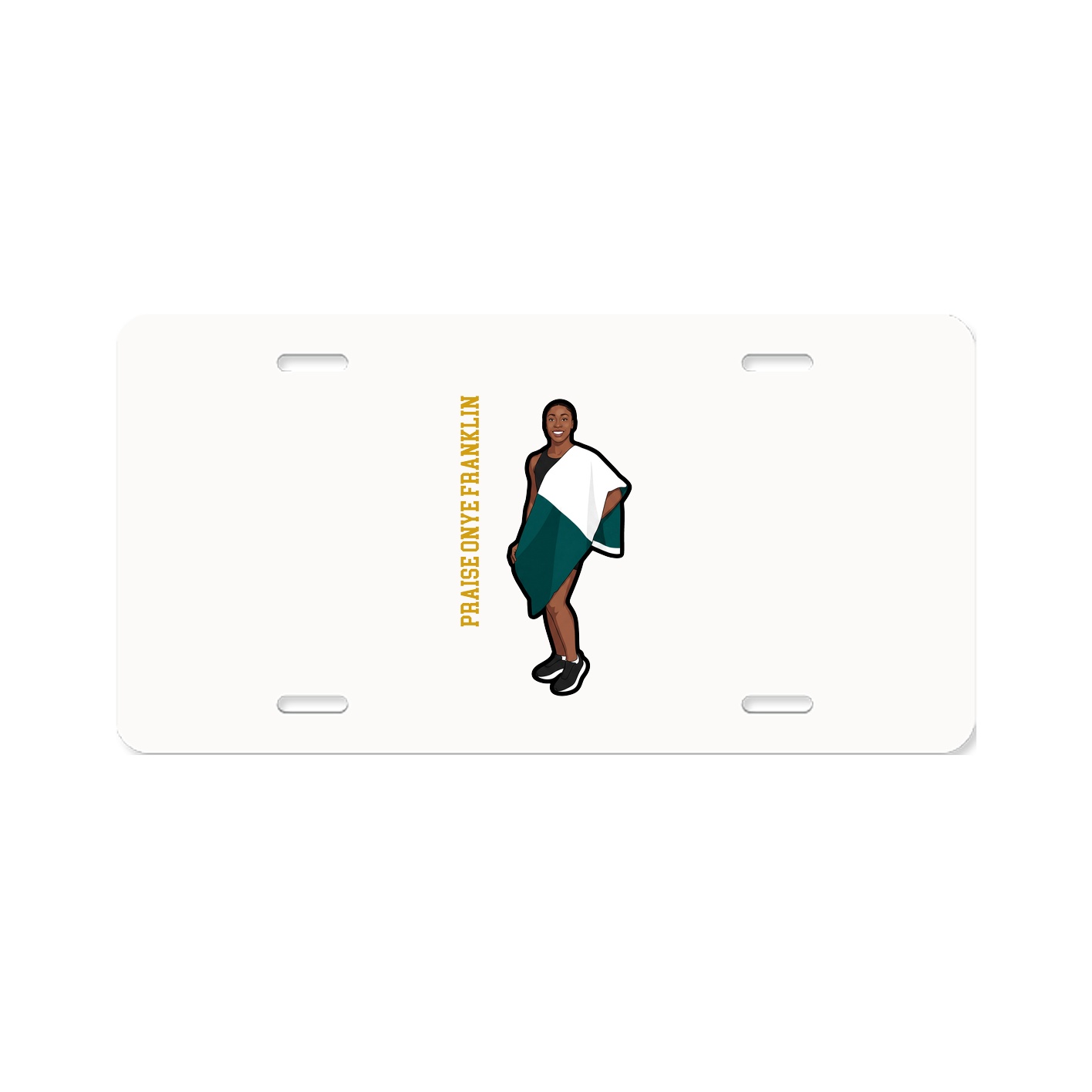License Plate — Name Vertical in Classic
