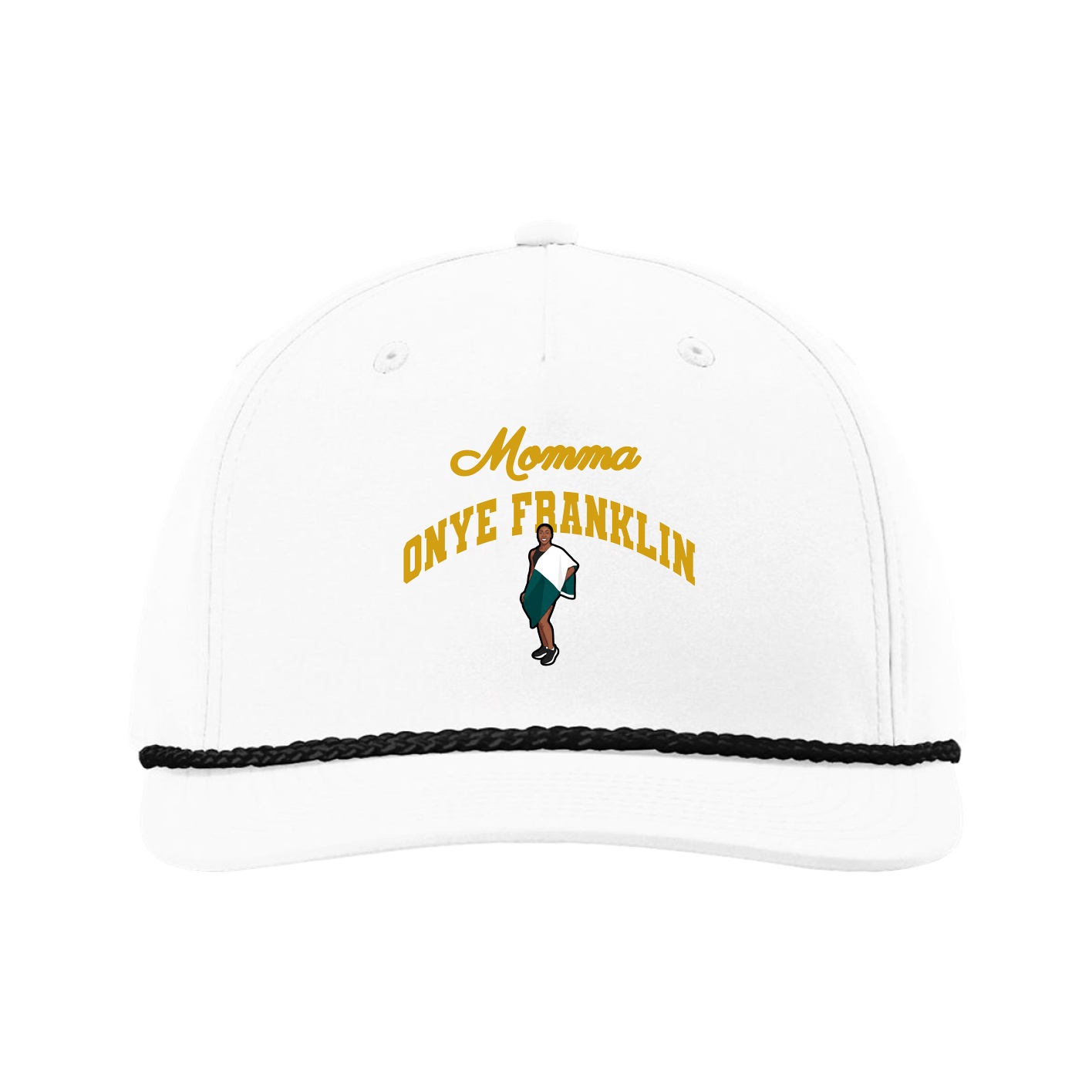 Five-Panel Classic Rope Cap — Mothers Day Arch in White