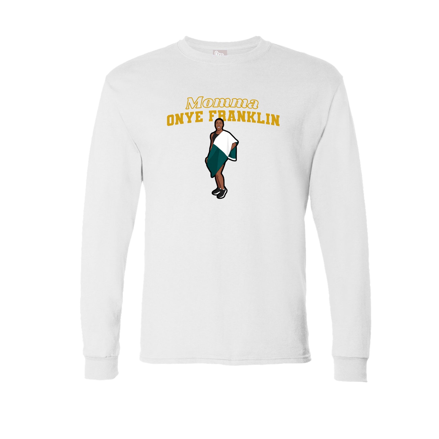 Long Sleeve Tee — Mothers Day Block in White