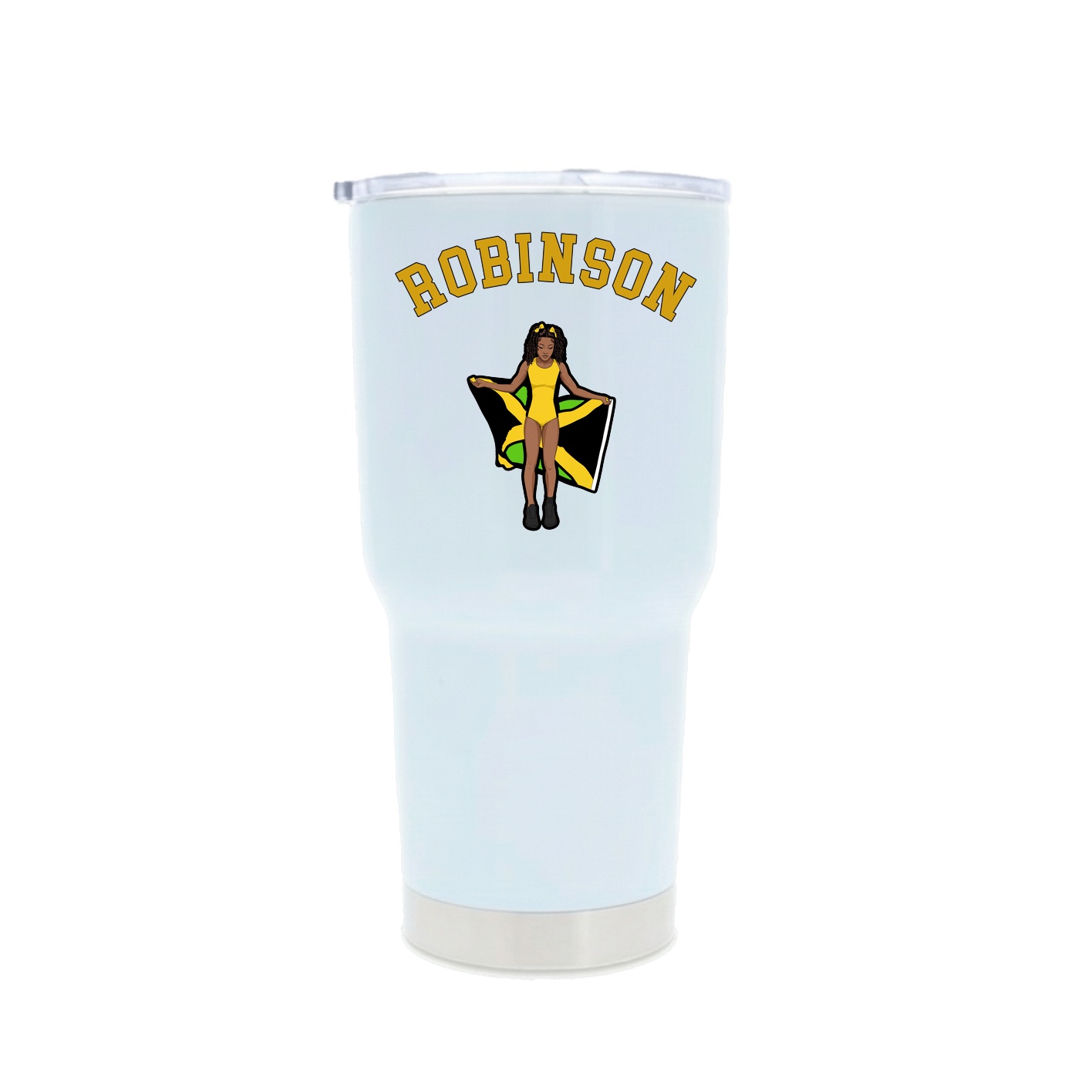 30oz Stainless Steel Tumbler — Shirsey Arch in White