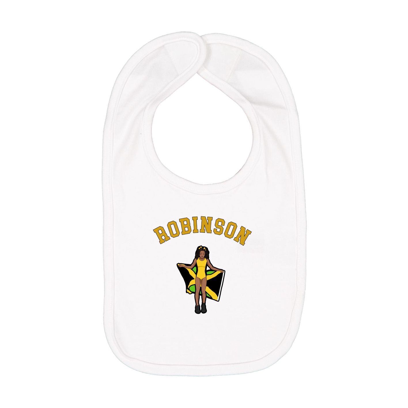 Infant Bib — Shirsey Arch in White