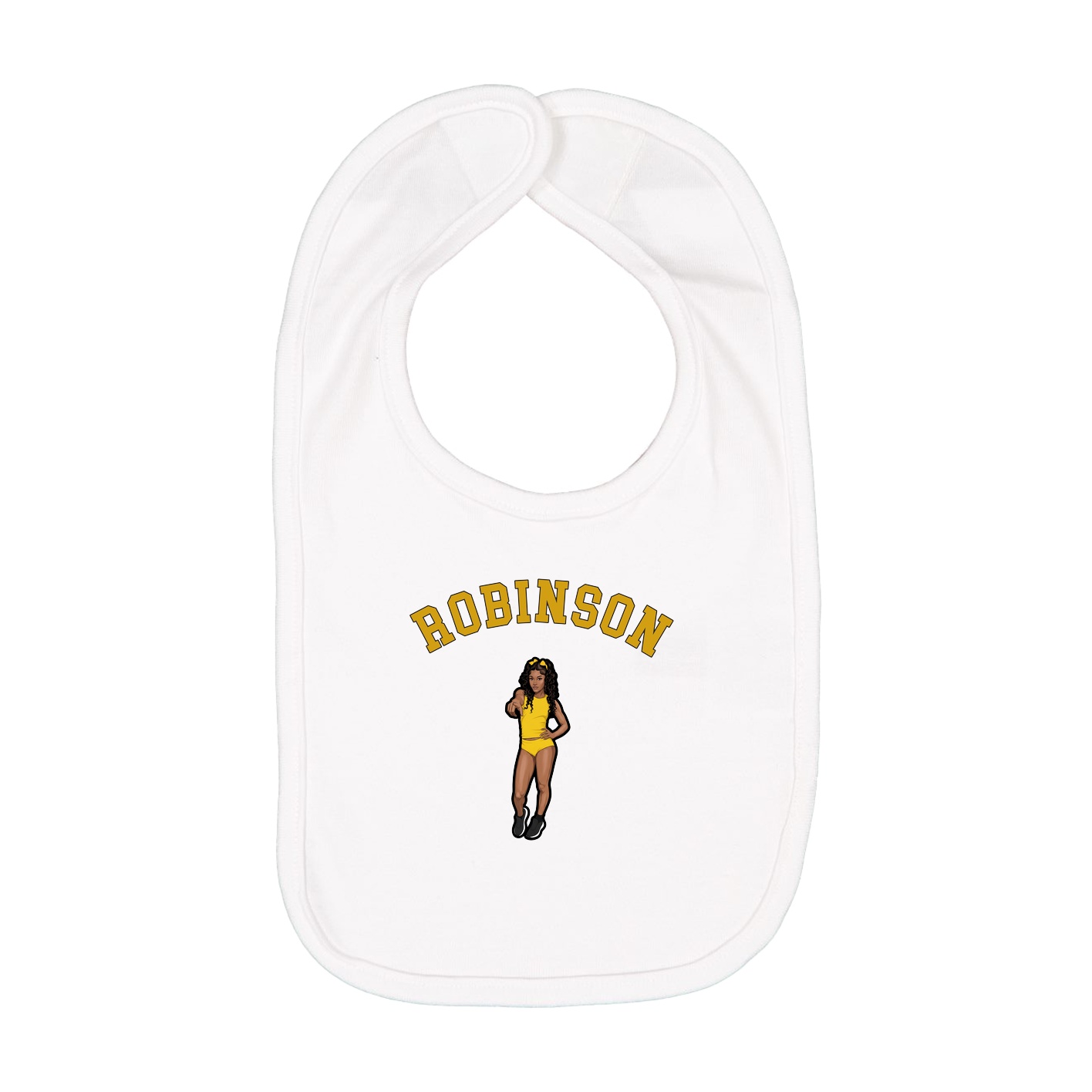 Infant Bib — Shirsey Arch in White