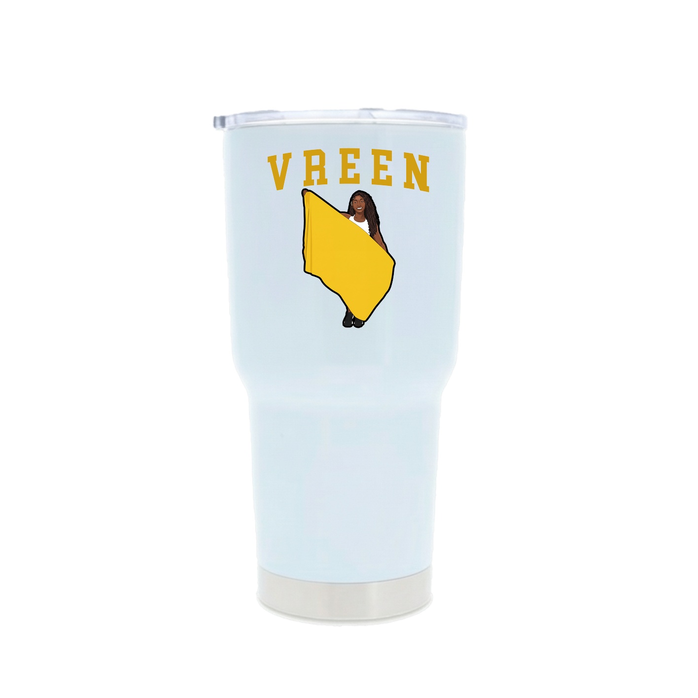 30oz Stainless Steel Tumbler — Shirsey in White