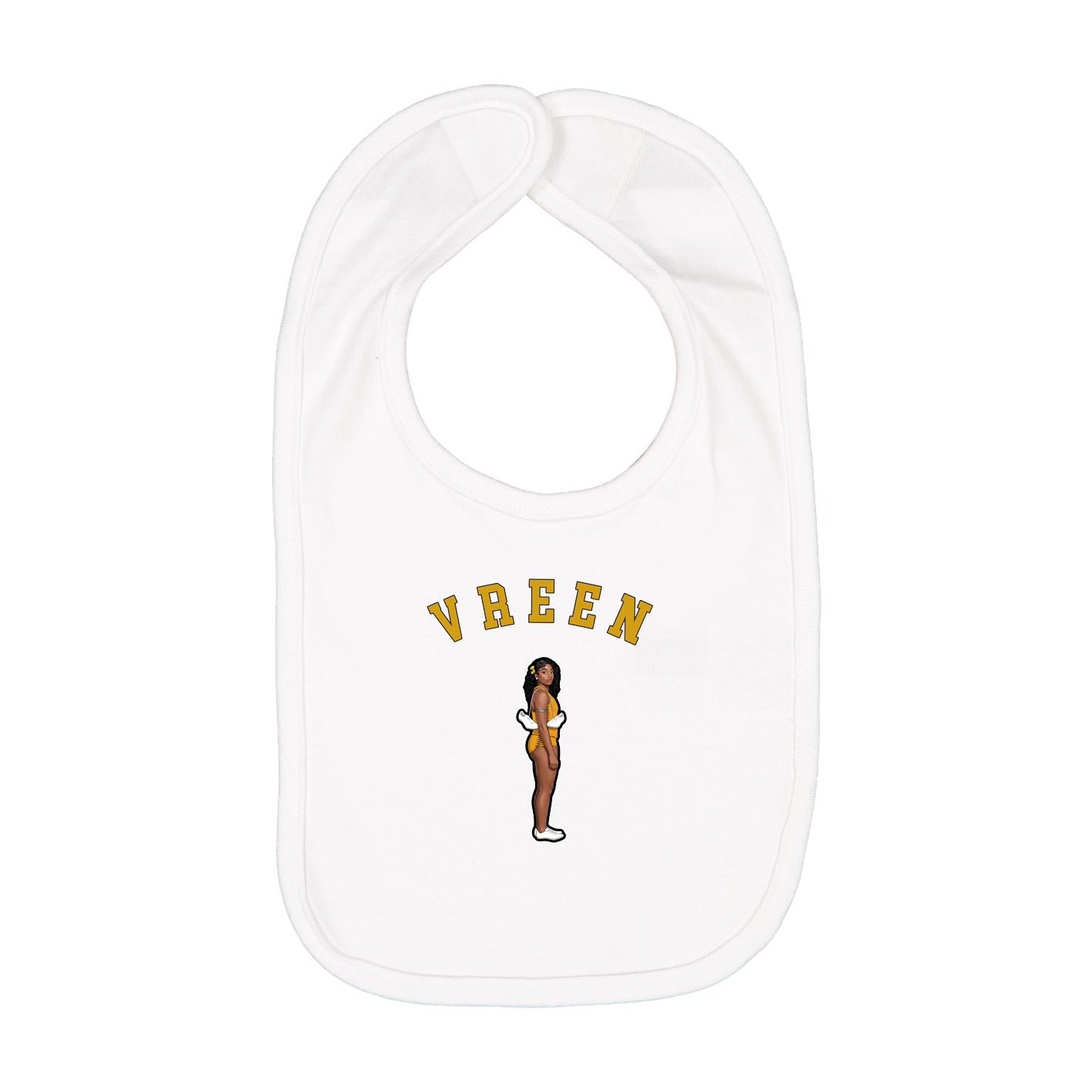 Infant Bib — Shirsey Arch in White