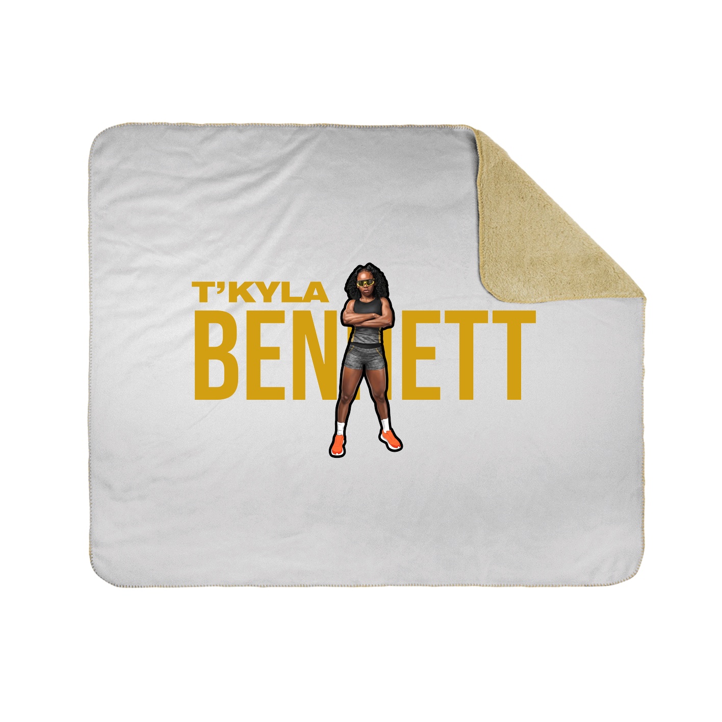 Throw Blanket — Player Name in White