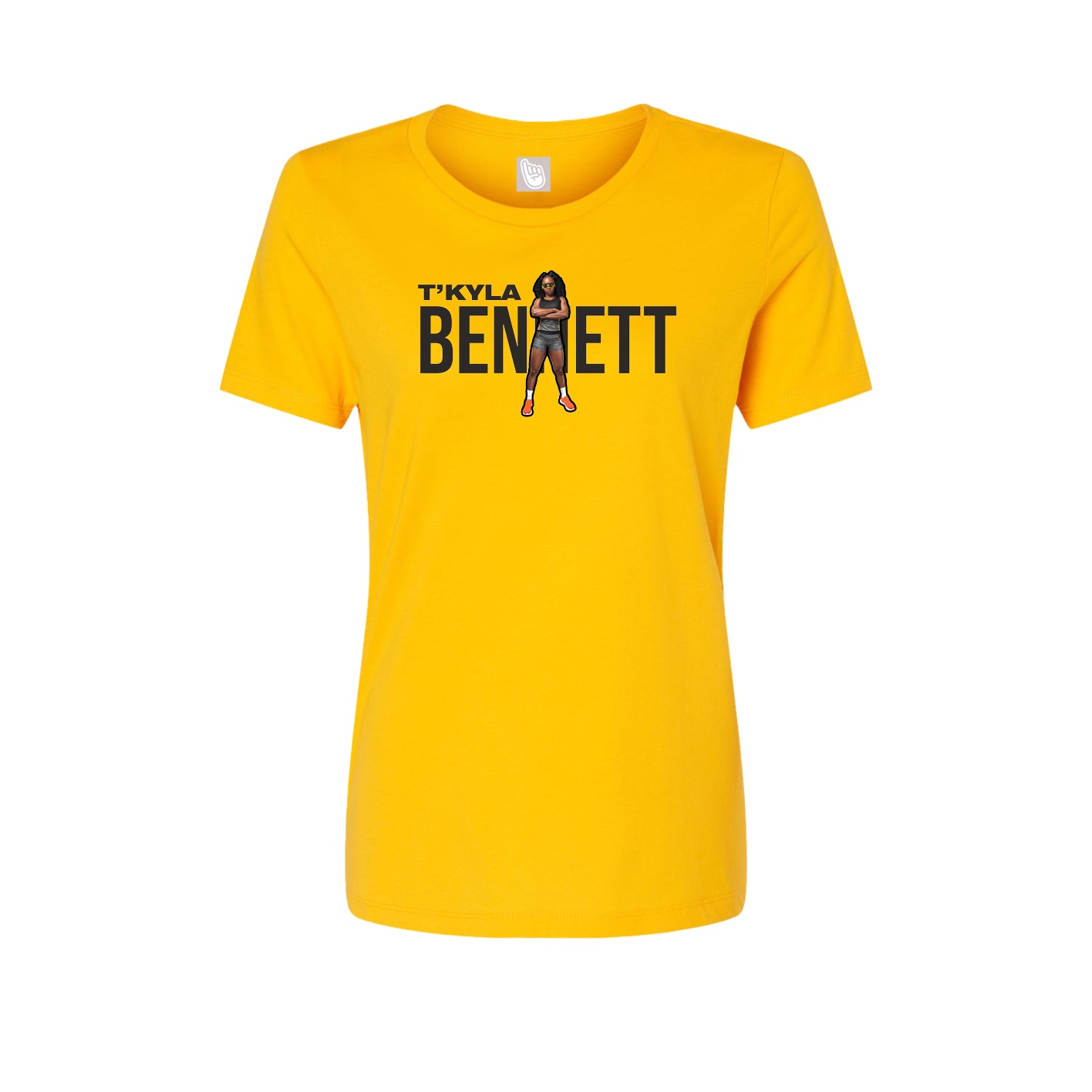 Fitted Women's Tee — Player Name in Gold