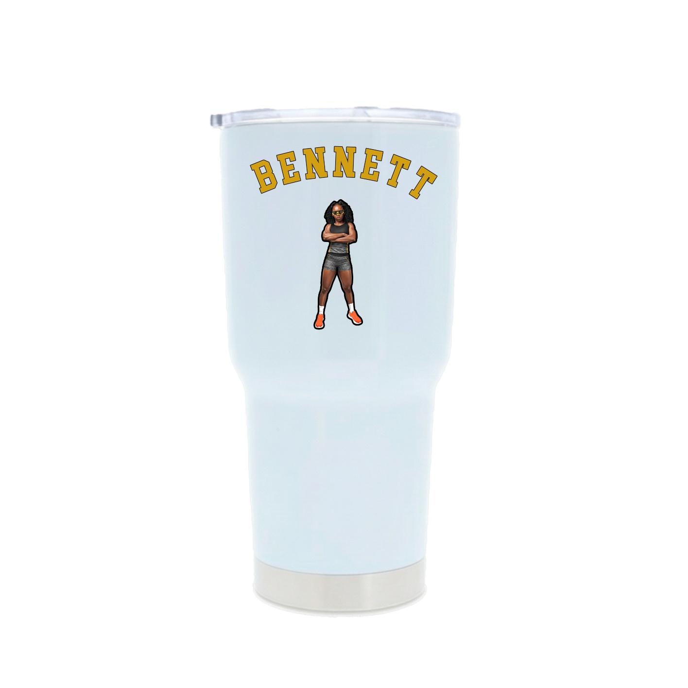 30oz Stainless Steel Tumbler — Shirsey Arch in White