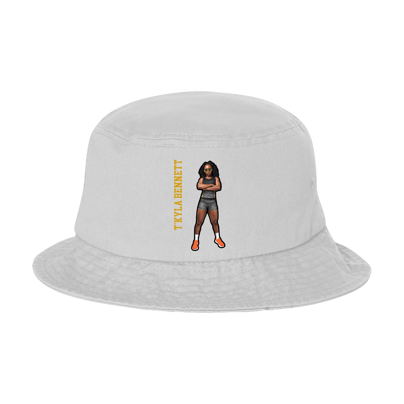 Bucket Cap — Name Vertical in White