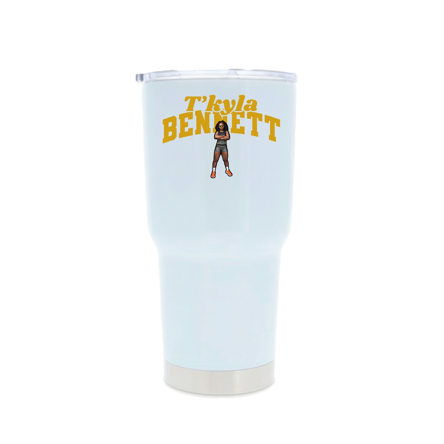 30oz Stainless Steel Tumbler — Signature Arch in White