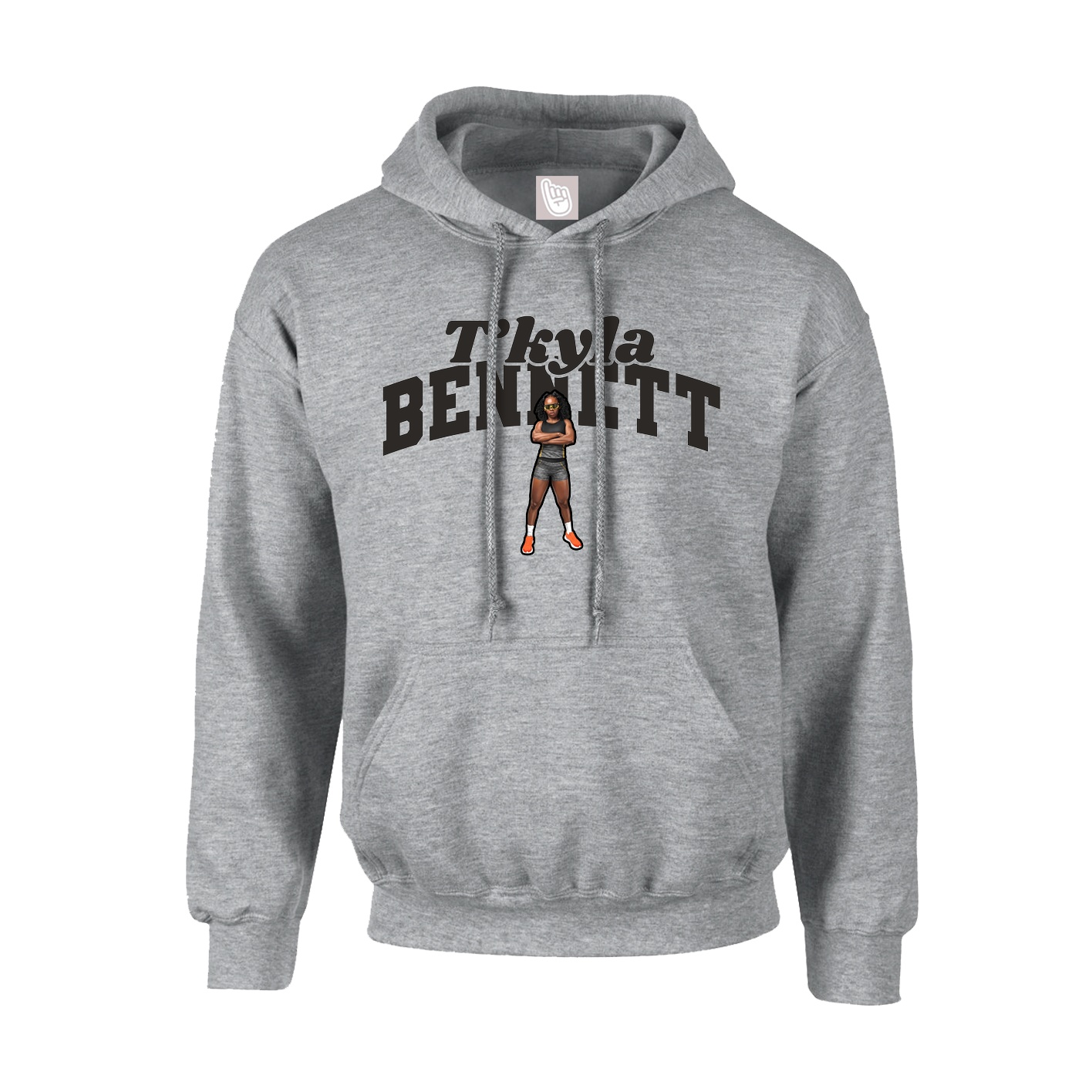 Youth Hoodie — Signature Arch in Grey