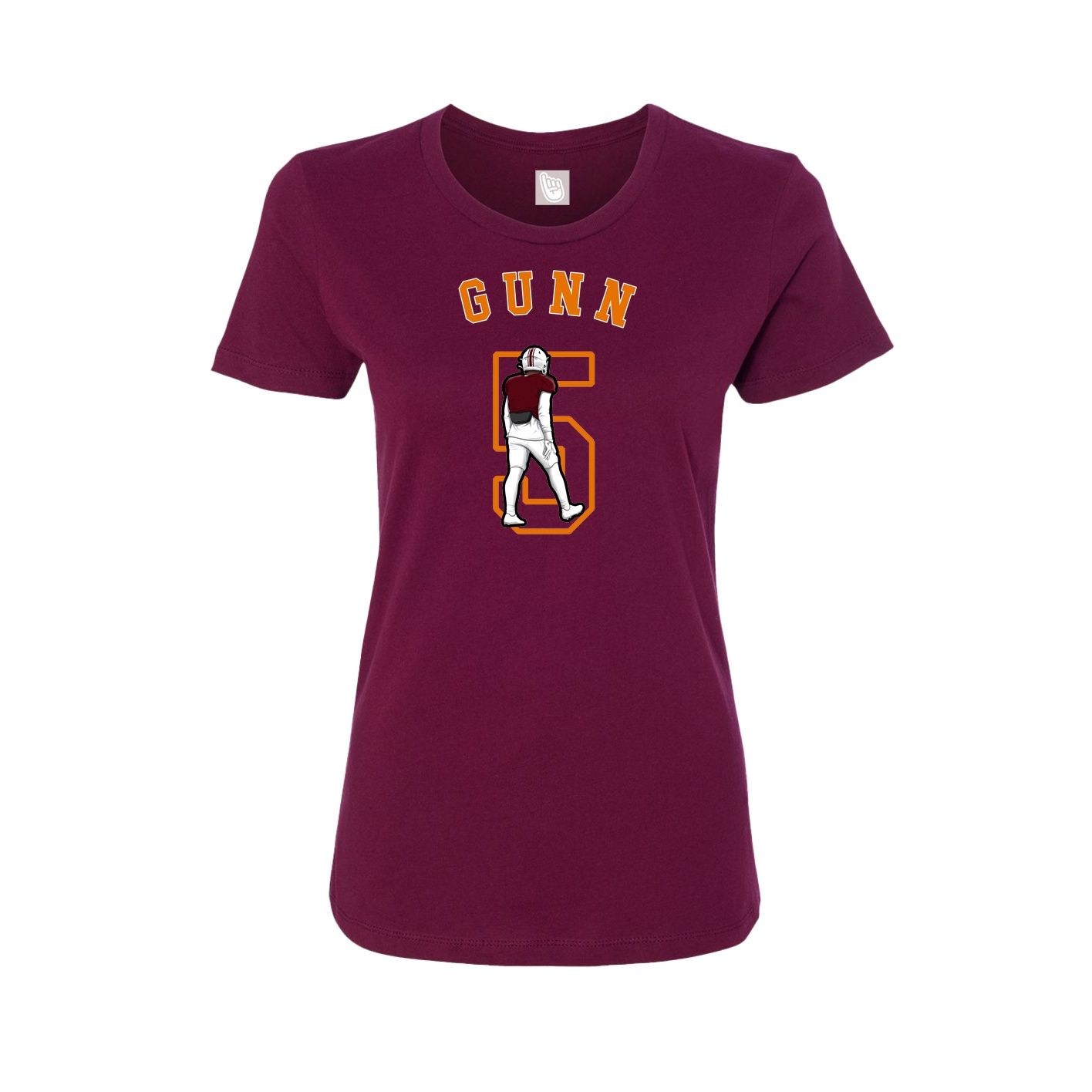 Fitted Women's Tee — Shirsey Arch in Maroon