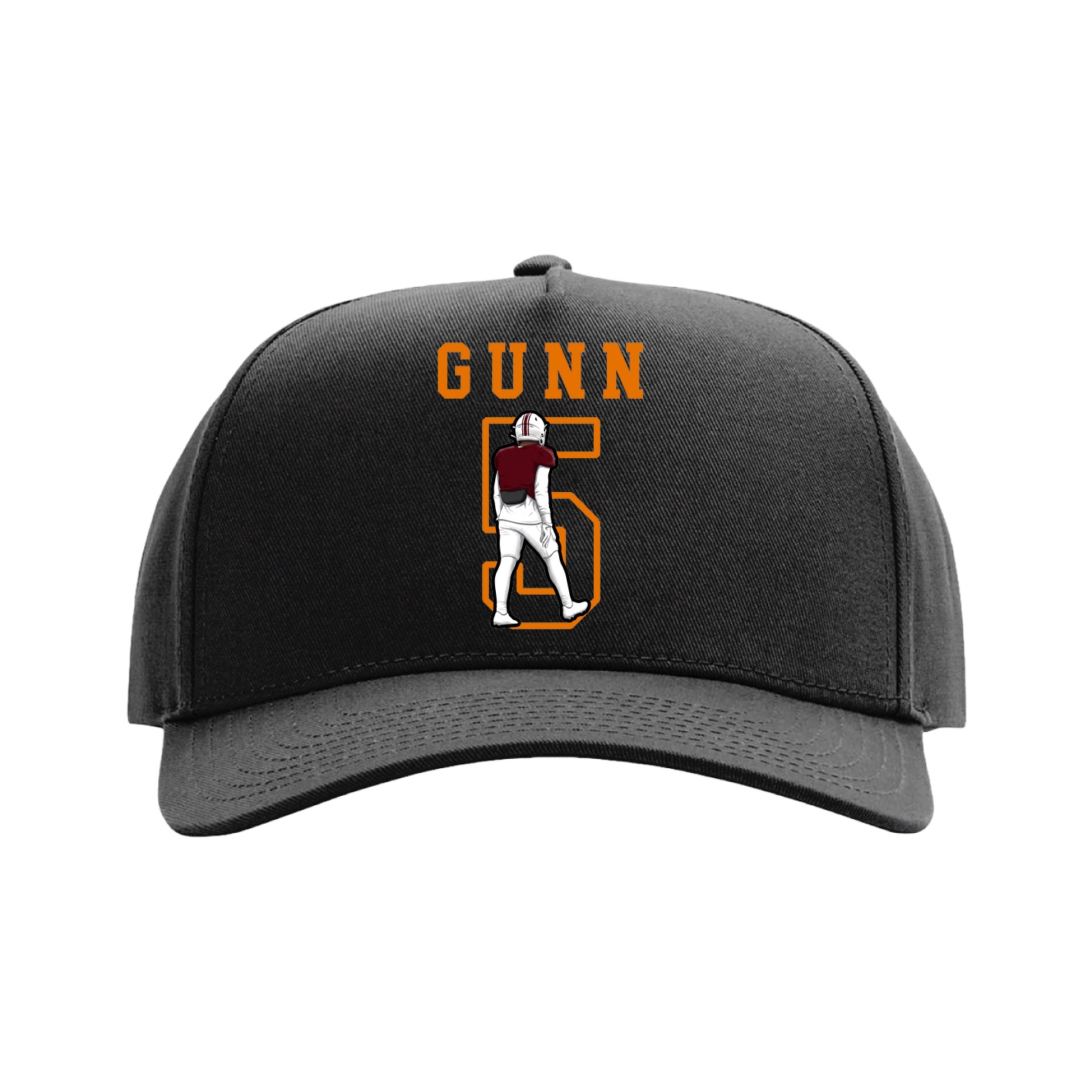 Full Fabric Five-Panel Champ Cap — Shirsey in Black