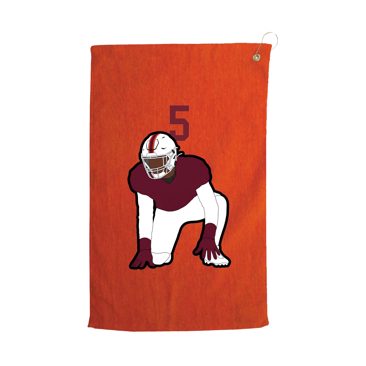 Golf Towel — Number Top in Orange