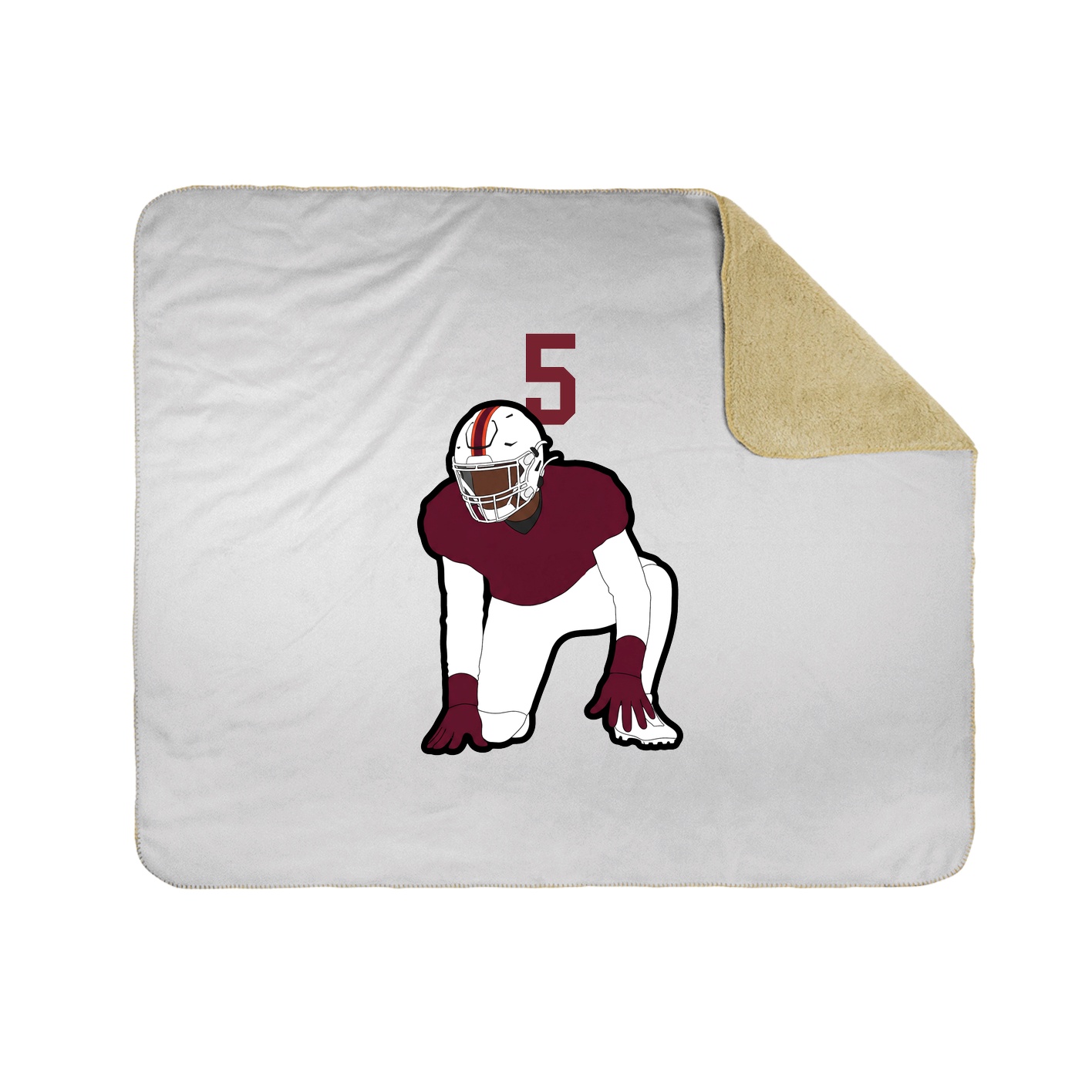 Throw Blanket — Number Top in White