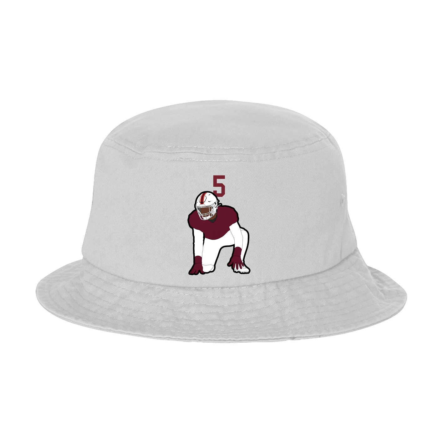 Bucket Cap — Number Top in White