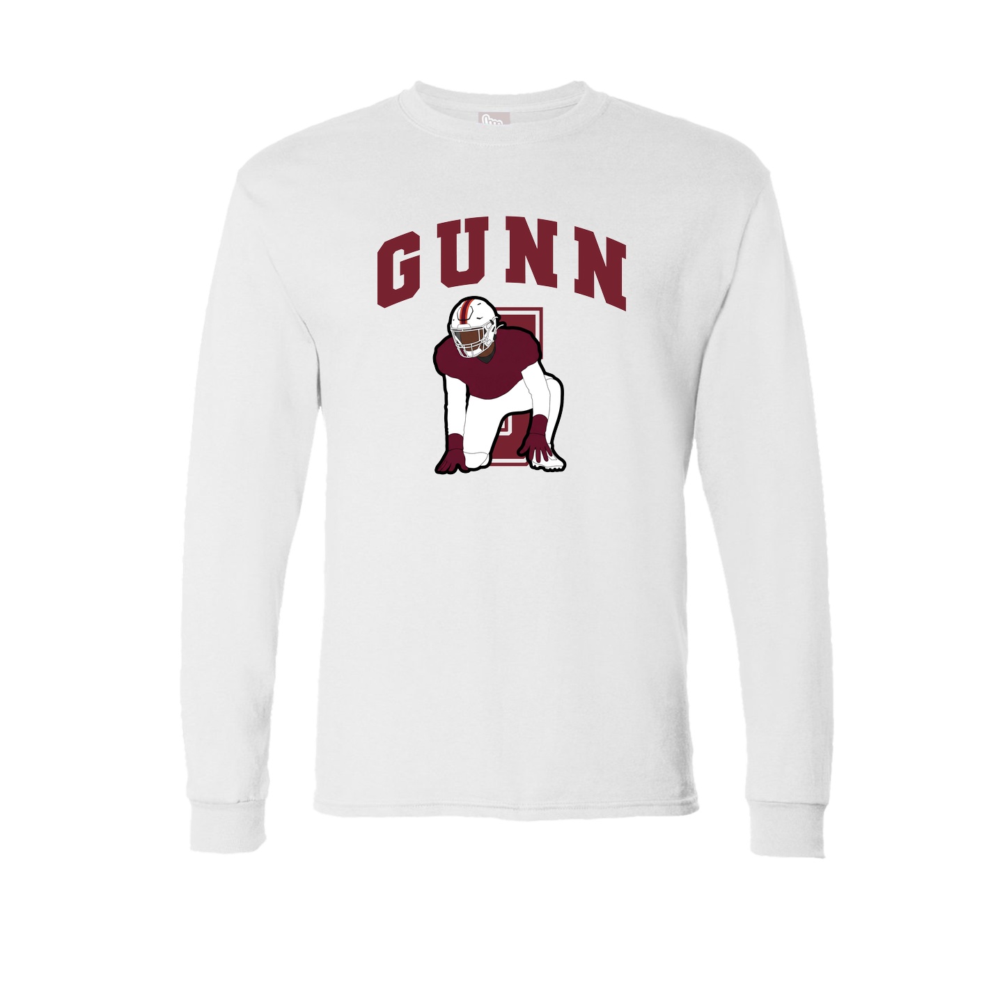 Long Sleeve Tee — Number in White