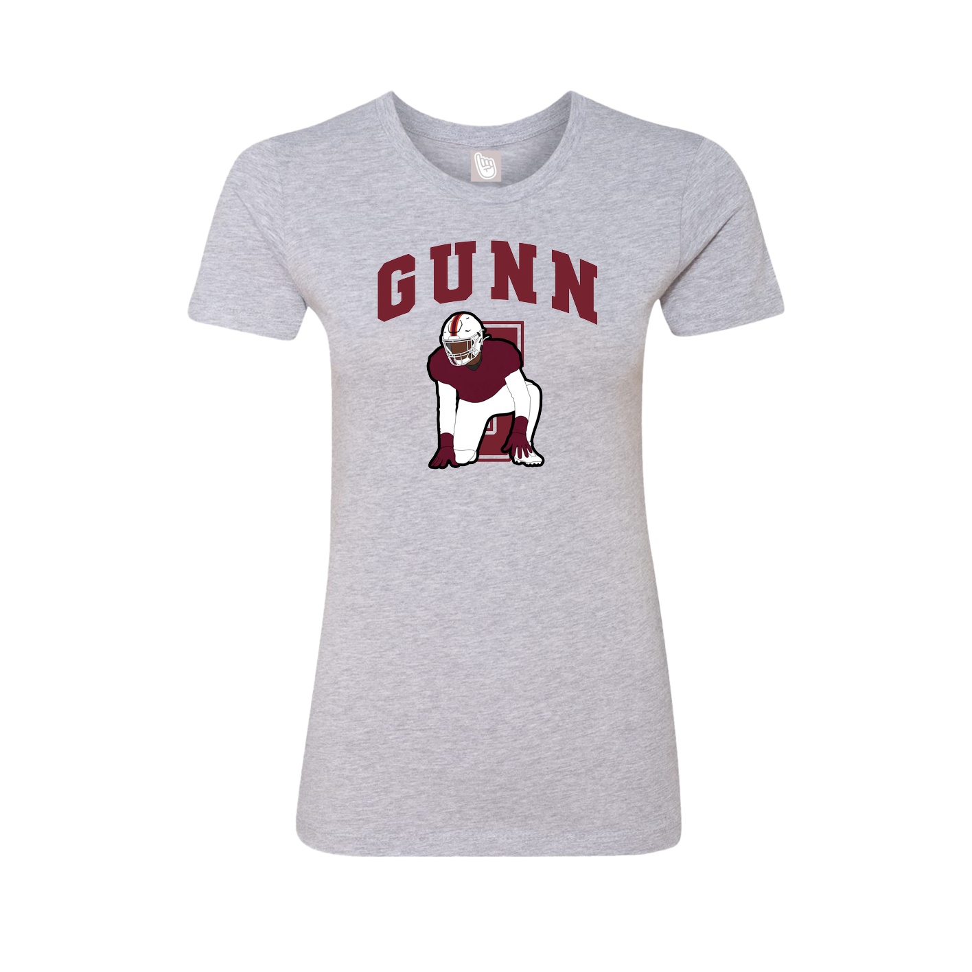 Fitted Women's Tee — Number in Grey
