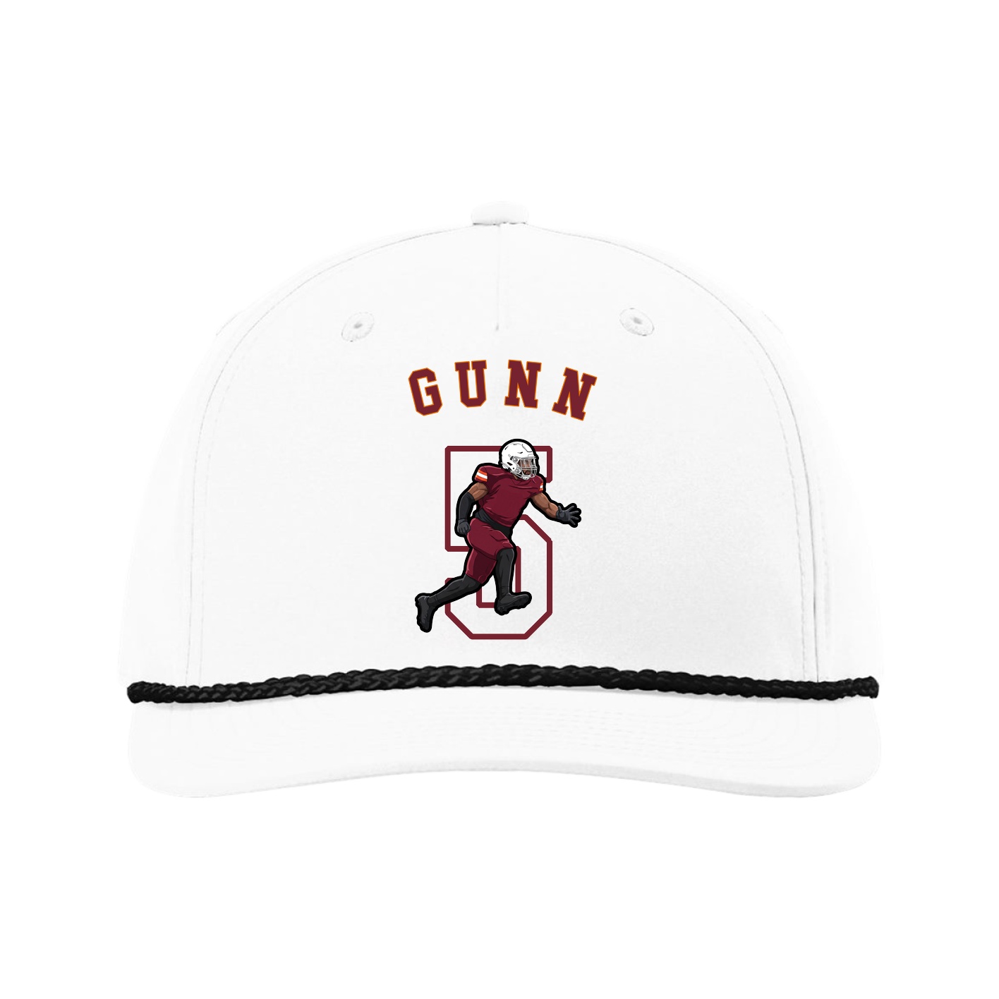 Five-Panel Classic Rope Cap — Shirsey Arch in White