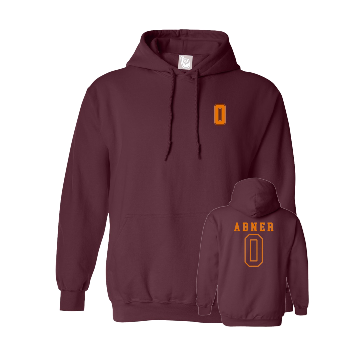 Youth Hoodie — Chest Back in Maroon