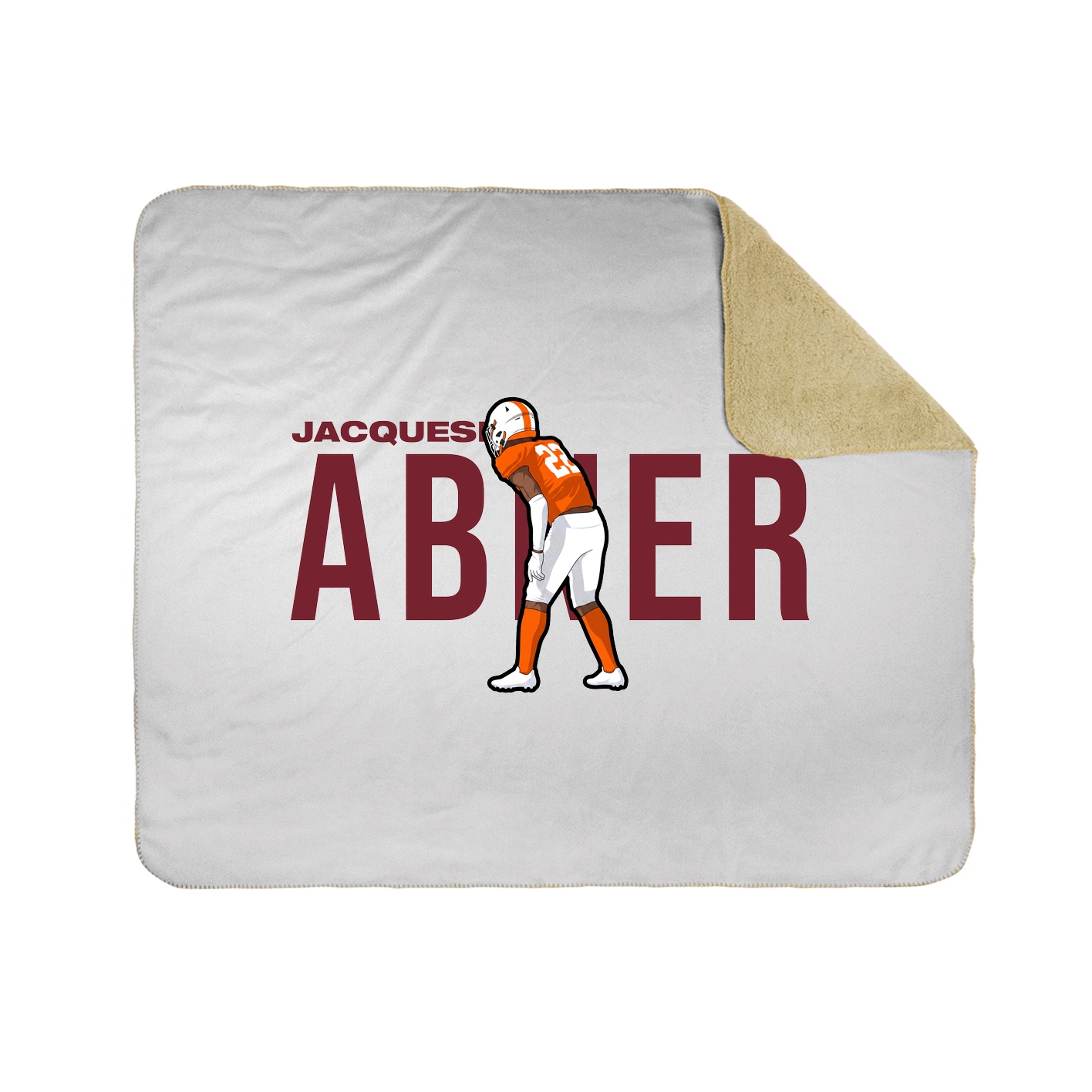 Throw Blanket — Player Name in White