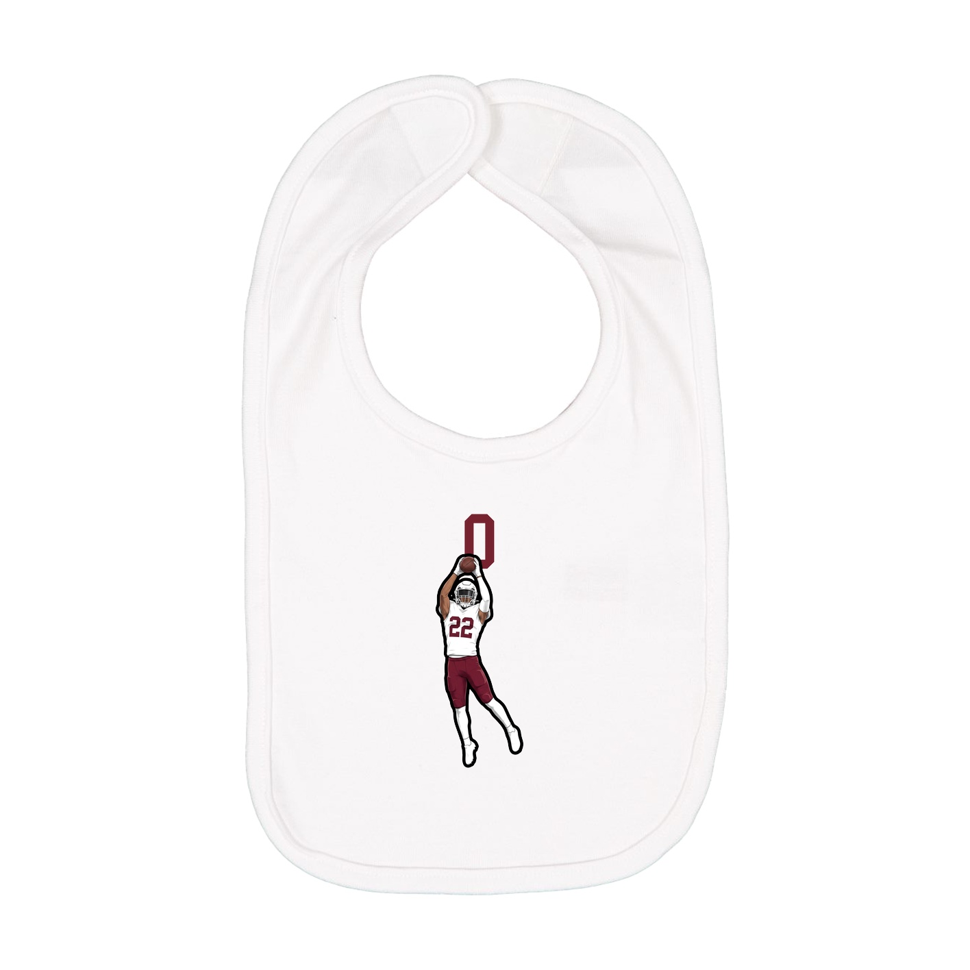Infant Bib — Number Top in White