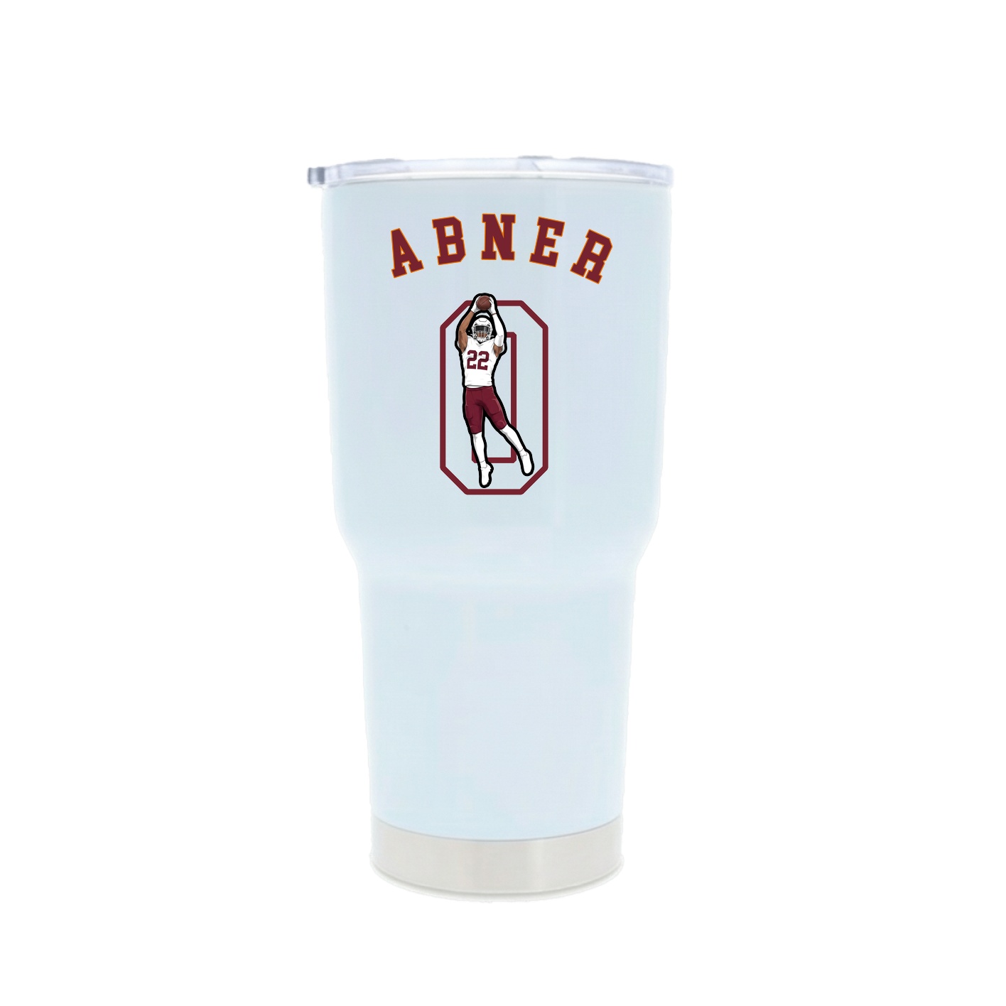 30oz Stainless Steel Tumbler — Shirsey Arch in White