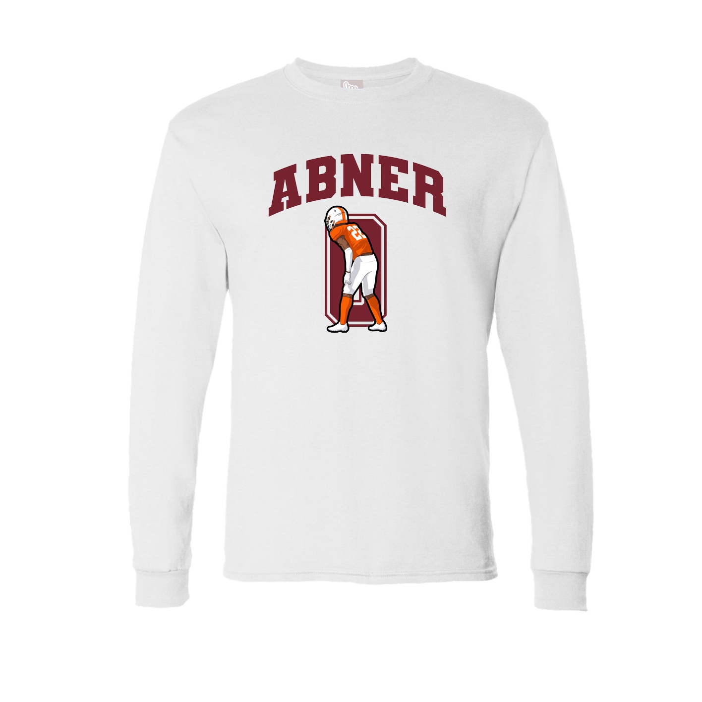 Long Sleeve Tee — Number in White