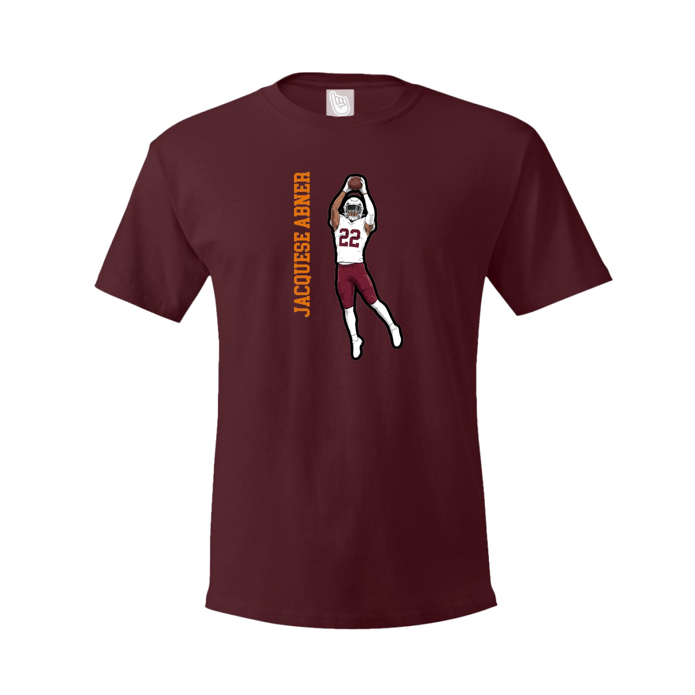 Youth Tee — Name Vertical in Maroon