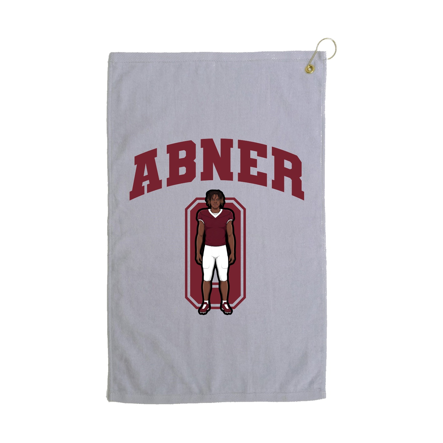 Golf Towel — Number in Grey