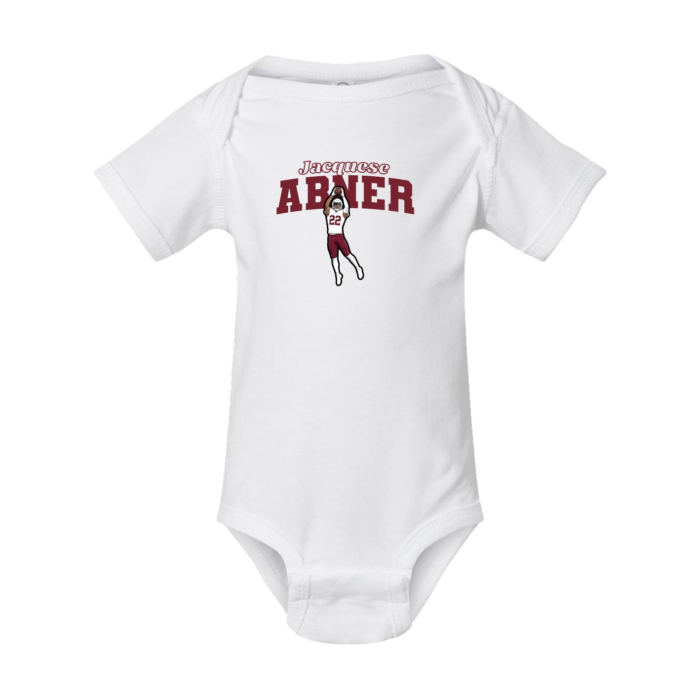 Baby Onesie — Name Arch in White